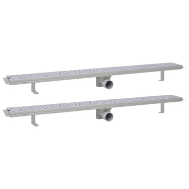Lineare Duschrinnen 2 Stk. Blasen 1030 x 140 mm Edelstahl